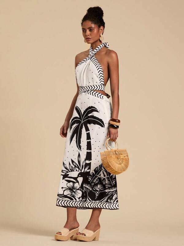 Vestido Recorte na Cintura Midi Plage, https://lojabeachsunday.com/