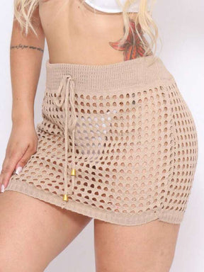 Saída de Praia Saia Curta Tricot July