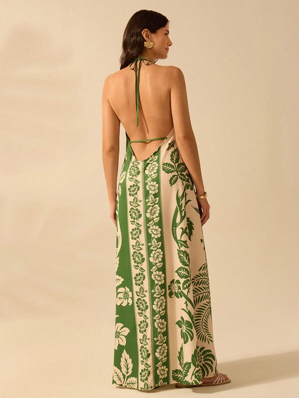 Vestido Longo Tropical Arbre, vestido de praia, lojabeachsunday.com, www.lojabeachsunday.com