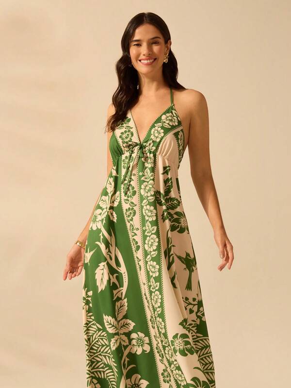Vestido Longo Tropical Arbre, vestido de praia, lojabeachsunday.com, www.lojabeachsunday.com