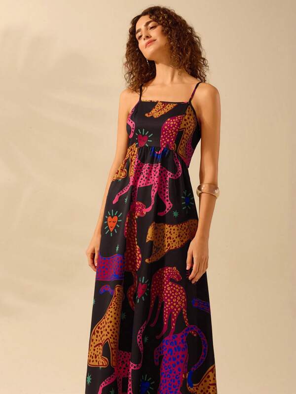 Vestido Casual Estampa Once
