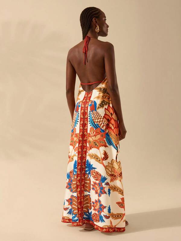 Vestido Maxi Estampa Boho Tropical Revenu, lojabeachsunday.com