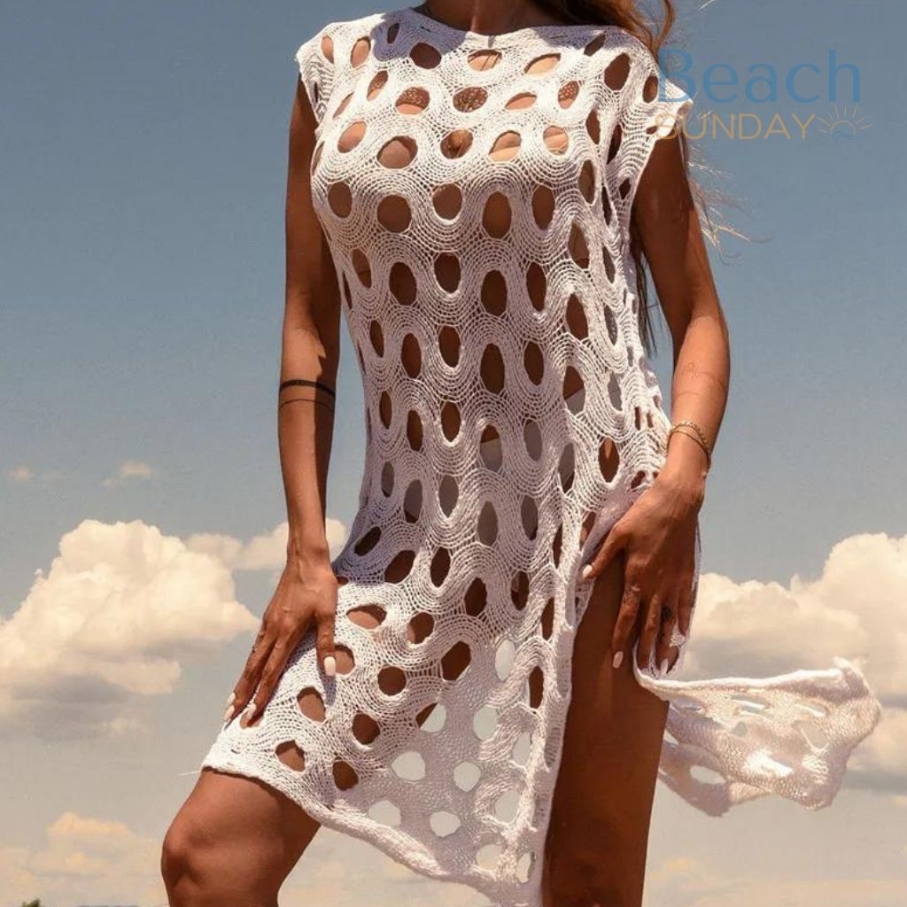 Beach Sunday, Saída de praia Flávia, saída de praia, roupa de tricô, roupa estilo praia, cobertura de biquíni, roupa para usar por cima do biquíni, loja moda praia, loja de biquíni, biquíni em promoção, férias no litoral, domingo de praia, beira mar, mar, orla da praia